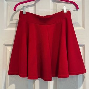 Red skater skirt